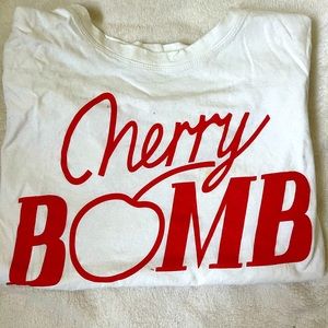 Shein cherry bomb oversized tee